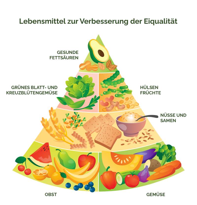 Infografik über Lebensmittel, die die Qualität der Eizellen verbessern